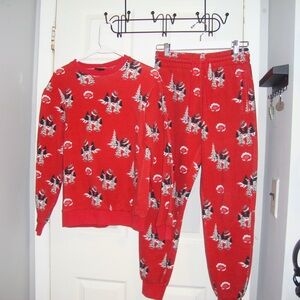 sweater joggers men SMALL with trees design